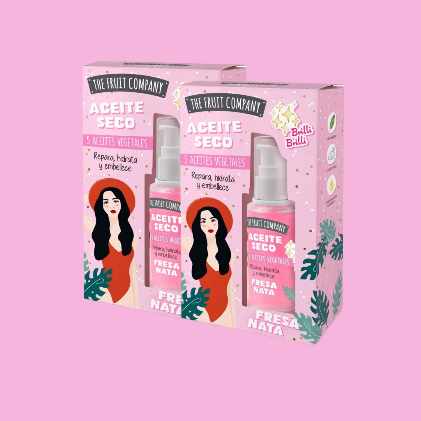 Lot de 2 Huiles Sèches "Fresa Nata" - The Fruit Company 🍓🍰 - NBK Beauty