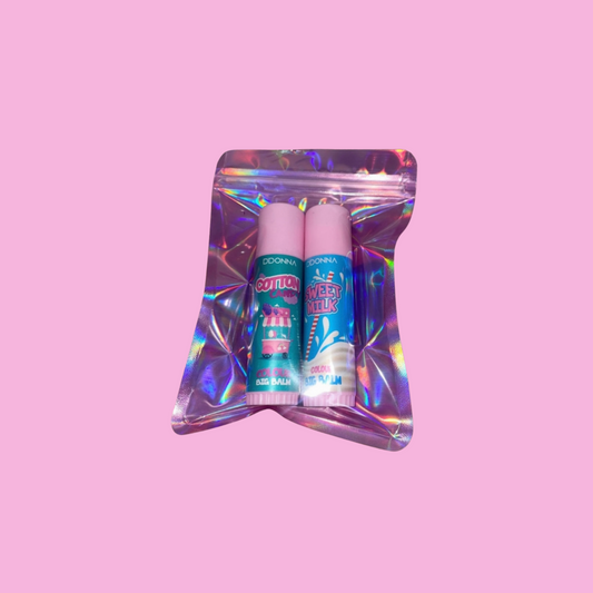Lot de 2 Baumes Colorés Sweet Milk/Cotton Candy"Big Balm" - D'Donna 🍭🥛 - NBK Beauty