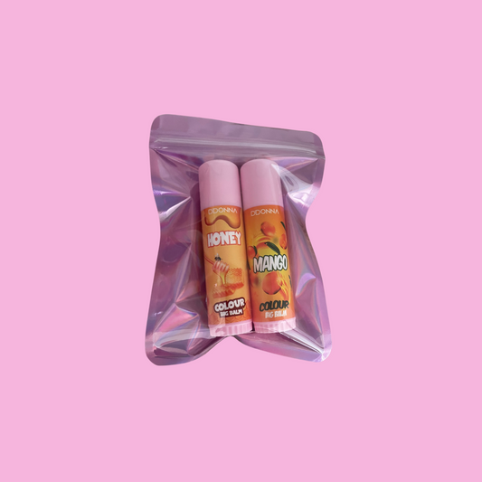 Lot de 2 Baumes Colorés Miel/Mangue "Big Balm" - D'Donna 🍯🥭 - NBK Beauty