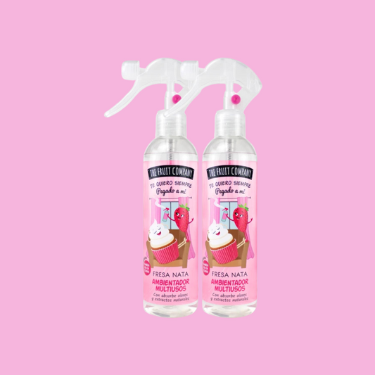 Lot de 2 Spray Parfumé Multi-usage – The Fruit Company Parfum Fraise & Chantilly 🍓🍰 - NBK Beauty