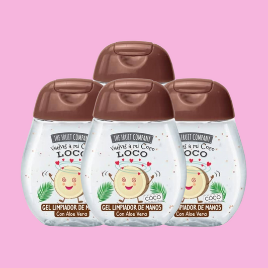 Lot de 4 Gels Nettoyants pour les Mains "Vuelves a Mi Coco Loco" - The Fruit Company 🥥 - NBK Beauty